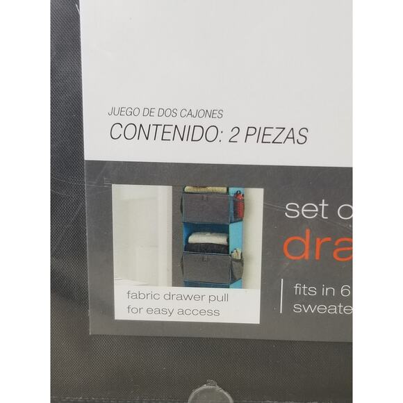 Studio 3B Drawers Set of 2 Organizer NEW 13.25 in x 11.5 in x 8.25 in Home Decor - Picture 6 of 12